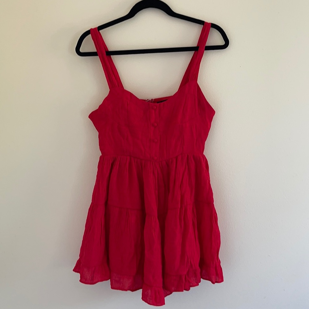 Stylish Red Forever 21 Flare Romper!!